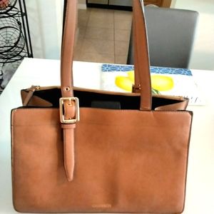 Calvin Klein Large leather Purse Tan
